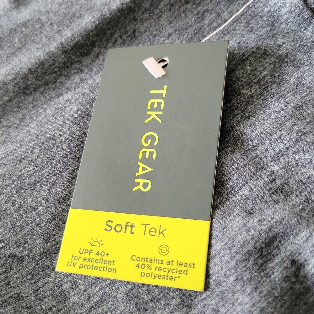 tek gear Men's Teal Heather Quarter-Zip Pullover Size Small - Picture 6 of 7
